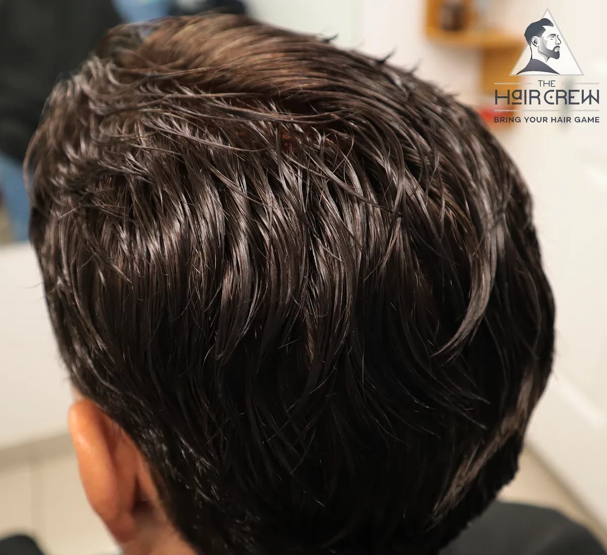 Hair Crew client showing his finished, natural-looking hair system