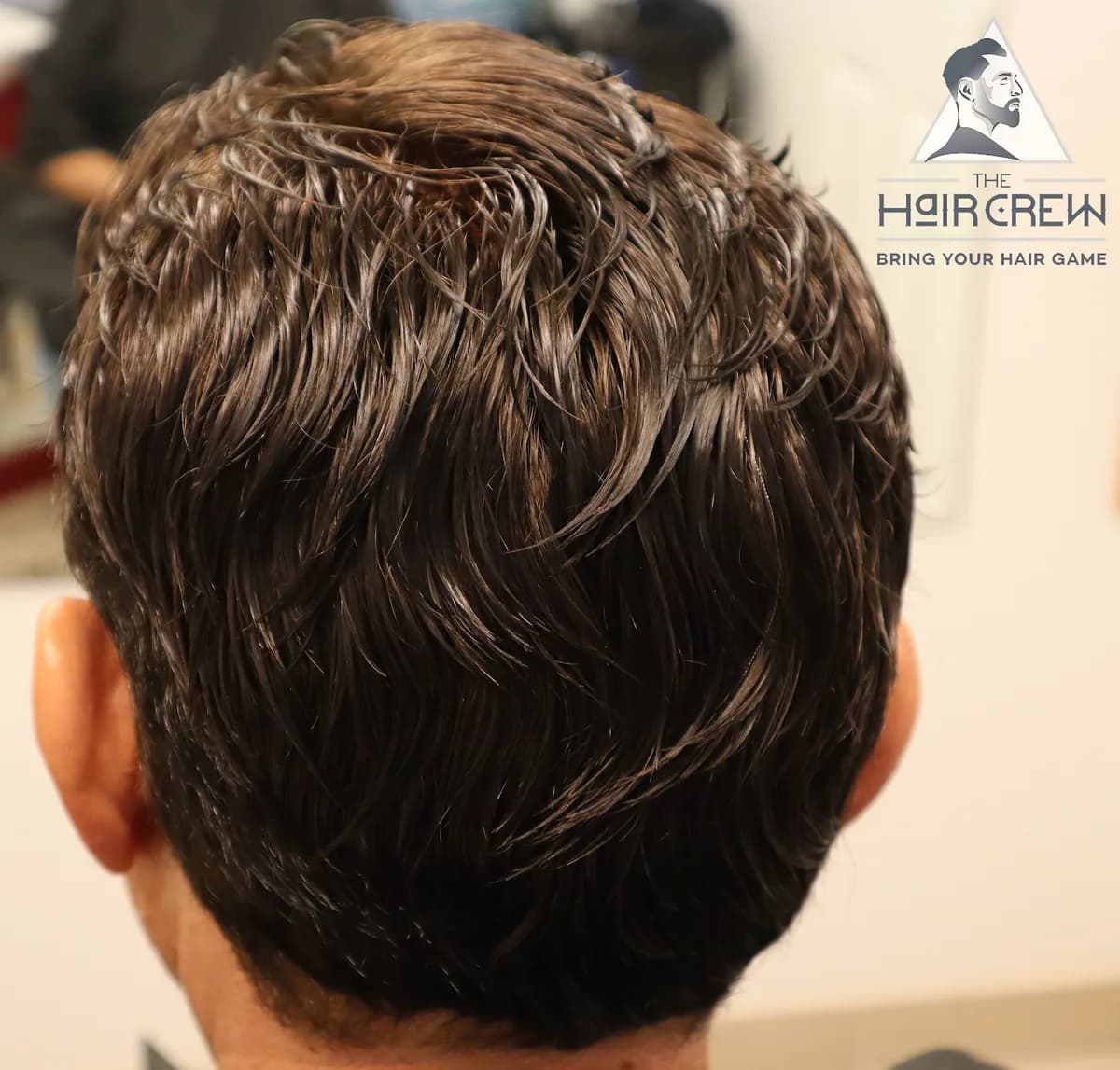 Hair Crew client showing his finished, natural-looking hair system
