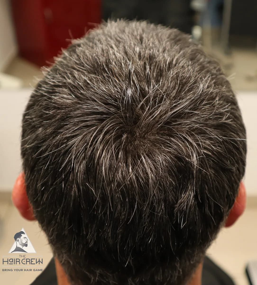 Hair Crew client showing his finished, natural-looking hair system