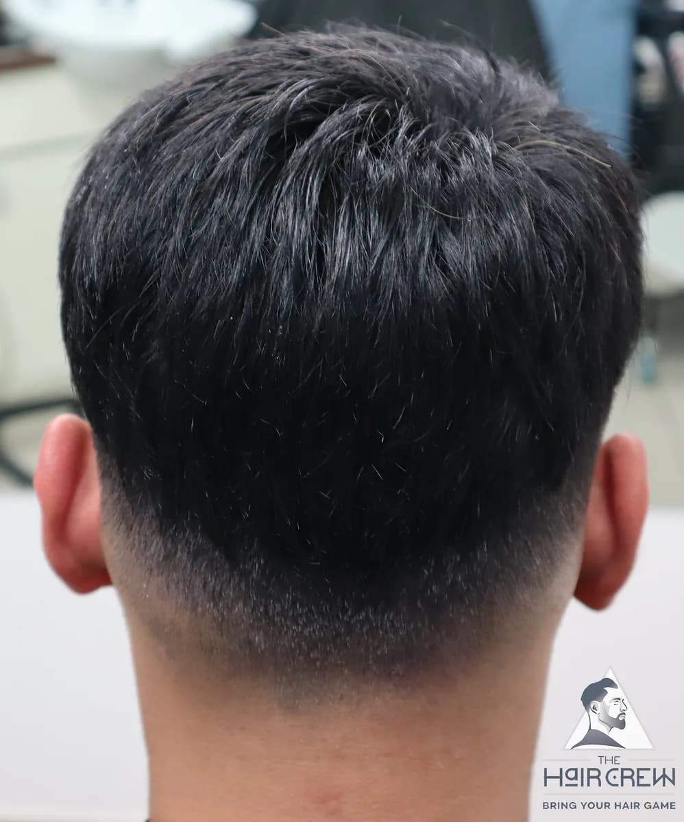 Hair Crew client showing his finished, natural-looking hair system