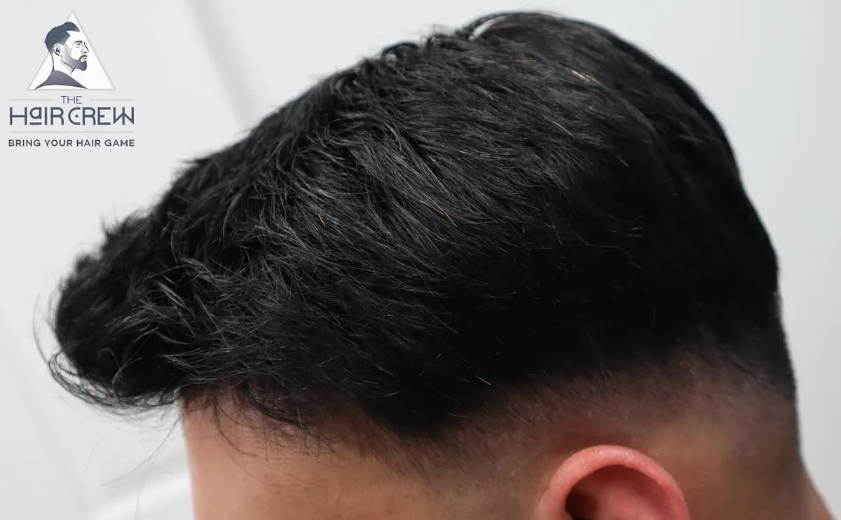 Hair Crew client showing his finished, natural-looking hair system