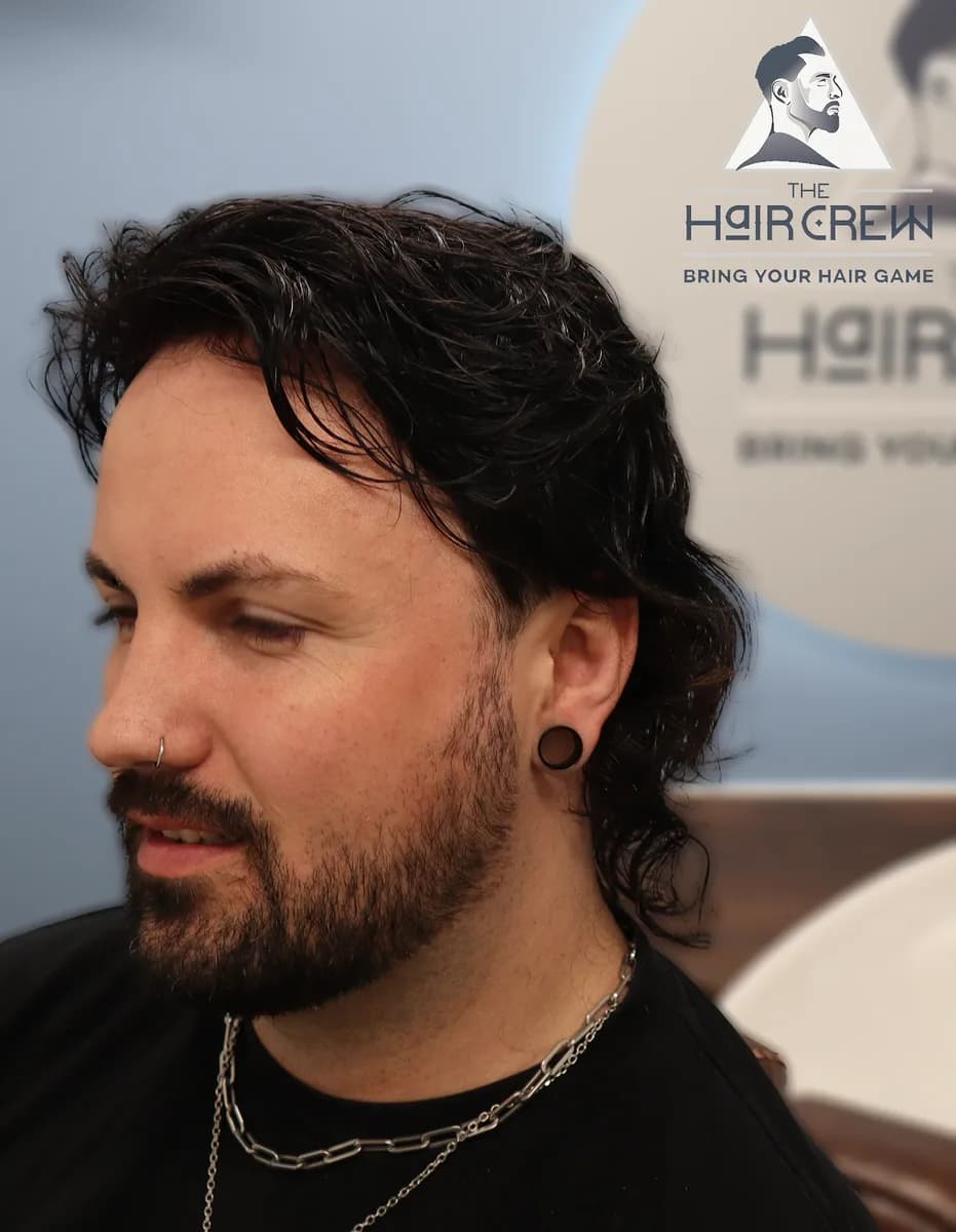 Hair Crew client showing his finished, natural-looking hair system
